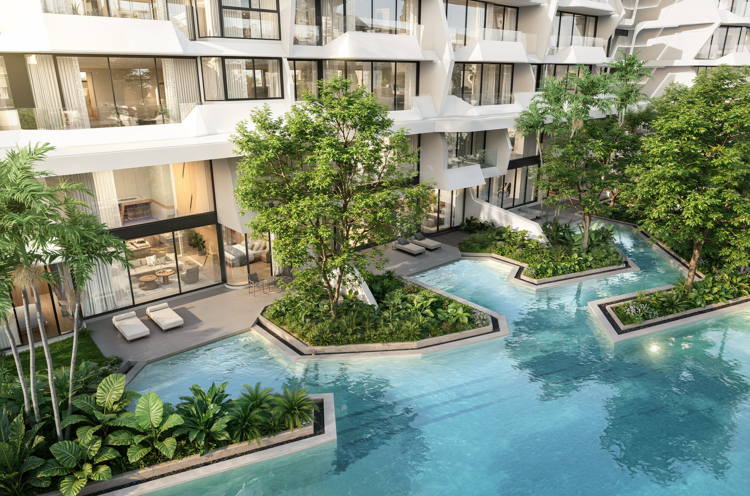 Pool-access unit exterior