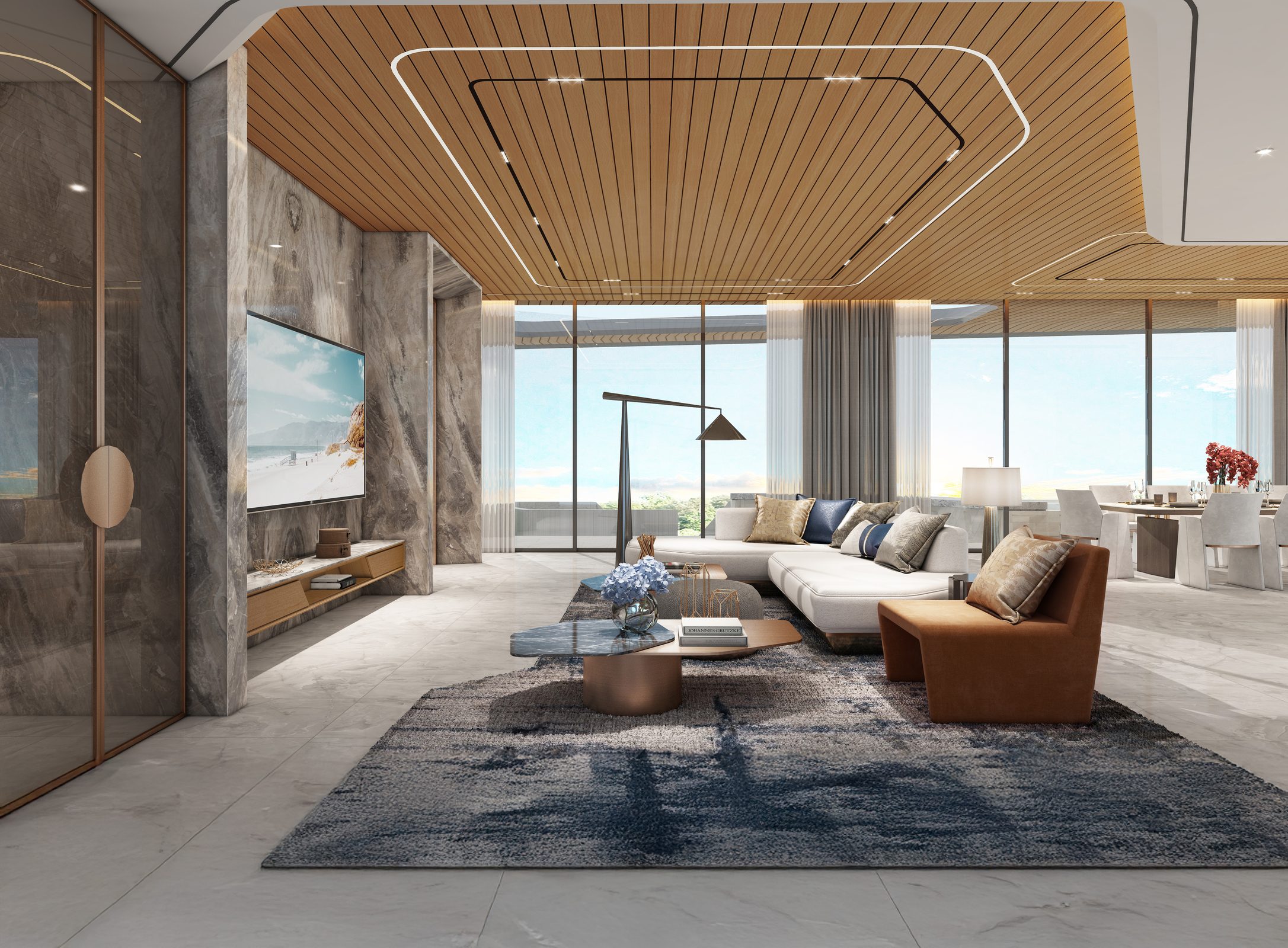 Penthouse living room